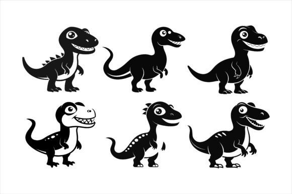 Friendly Dinosaur Bundle: Graphics & Mockups