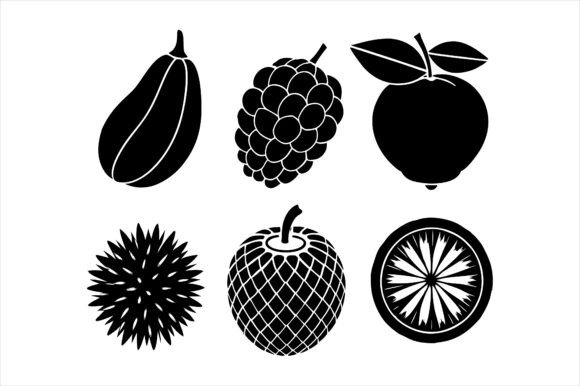 Fruit Silhouette Graphics & Print Materials Mockups