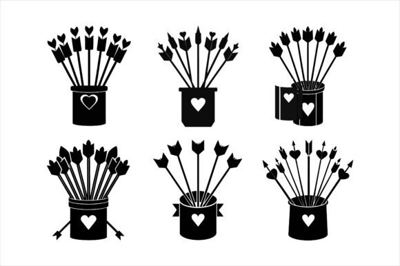 Heart-Tipped Arrows Quiver Graphics & Mockups