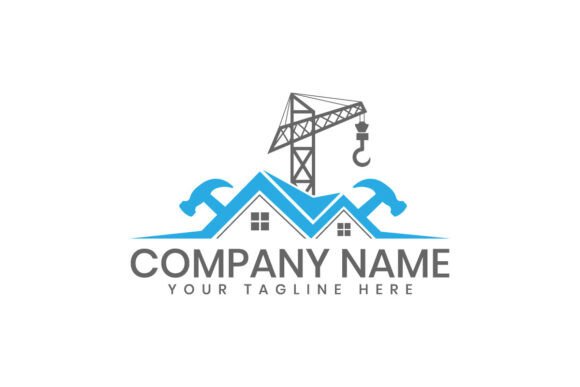 Heavy Equipment House Construction Logo Graphics