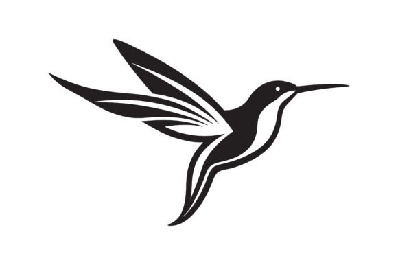 Hummingbird Silhouette Vector Icon: Graphics Freebies