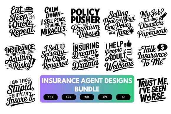 Insurance Agent SVG Bundle: Graphics for Crafts
