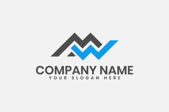 Modern Abstract MW Logo: Graphics & Logos Review