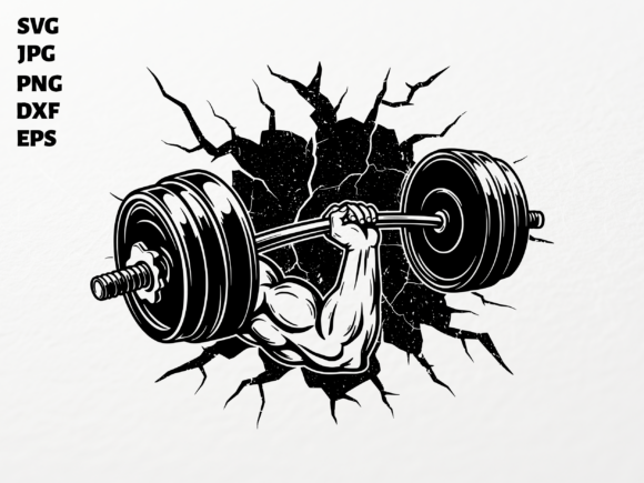Muscle Arm SVG: Bold Graphics for Crafts