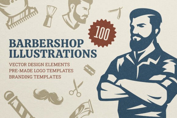 Review: 100 Barbershop Illustrations for Embroidery