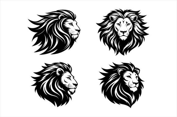 Review: Regal Lion Face Silhouette Vector Bundle