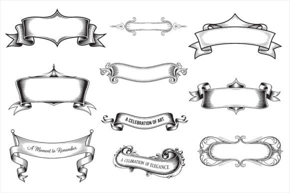 Ribbon Logo Bundle: Modern Graphics & Illustrations