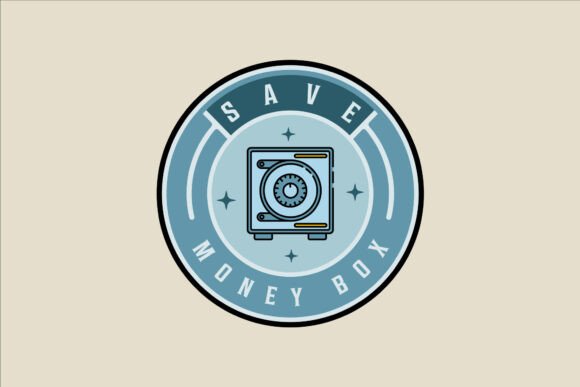 Save Box Emblem Logo Vector: Graphics & Logos