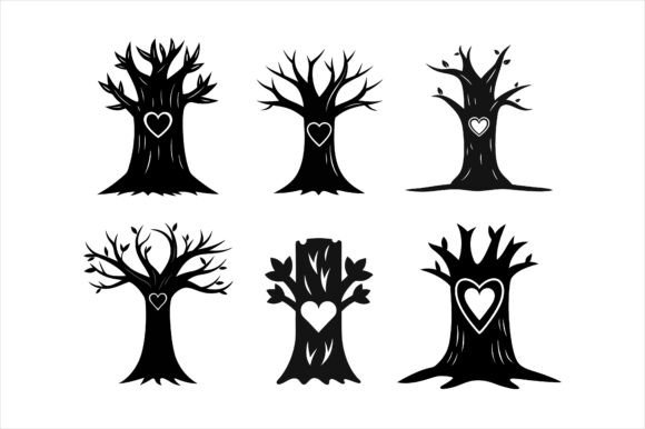 Tree Trunk Heart Initials Icon Bundle Review